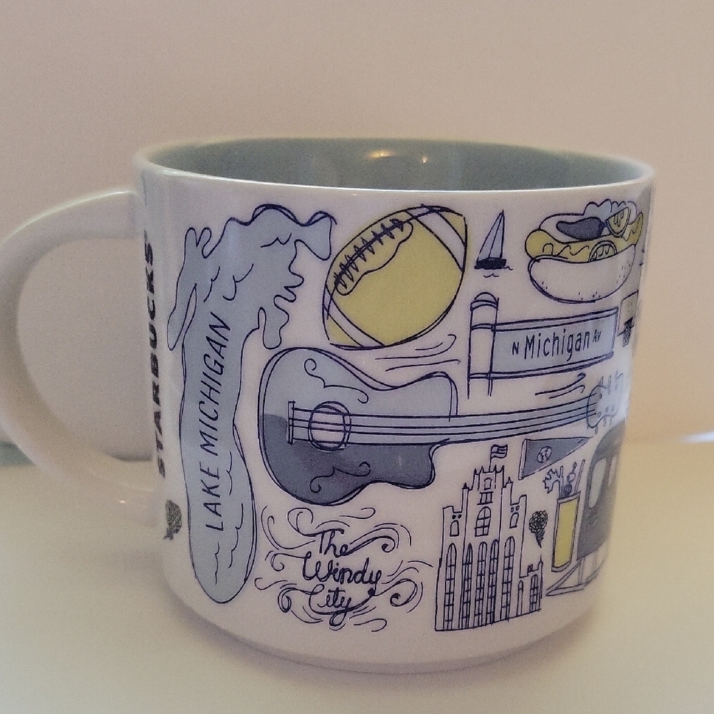 Starbucks Chicago Mug with White and Blue Design - Picture 5 of 8